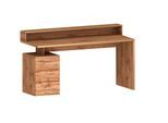 Schreibtisch HOME AFFAIRE "NEW SELINA", braun (wotan oak), B:160cm H:90cm T:60cm, Tische, Schreibtisch, hochwertiges ital. Design