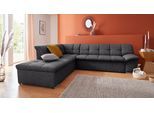 Ecksofa DOMO COLLECTION "Lagoa, moderne Sitzheftung, bequem und komfortabel, L-Form", grau (anthrazit), B:271cm H:76cm T:232cm, Sofas, Ecksofa, wahlweise mit Bettfunktion, frei im Raum stellbar, große Farbvielfalt