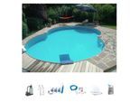 Achtformpool MY POOL BWT "LAGOON 2", beige (weiß, sand), B:360cm H:150cm L:625cm, Schwimmbecken, Achtformpool, in verschiedenen Größen erhältlich