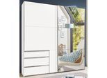 Schwebetürenschrank WIMEX "Level by fresh to go", weiß, B:200cm H:216cm T:65cm, Schränke, Schwebetürenschrank, jeweils mit einer Spiegeltür
