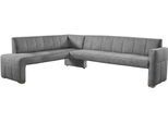 Essbank EXXPO - SOFA FASHION, grau (mouse), B:265cm H:83cm T:199cm, Sitzbänke, Essbank, elegant und modern mit hohem Sitzkomfort