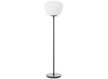 BRILLIANT Stehlampe "Kaizen", weiß (matt schwarz, weiß), 1, Ø 35cm H: 140cm, 1 Stk., Leuchten, 140 x 35 cm, E27, Riffelglas/Metall, weiß/schwarz, Stehlampe