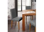 Esszimmerstuhl OTTO HOME "Lucca", grau (grau, natur, geölt), B:43cm H:92cm T:56cm, Massivholz, Stühle, Esszimmerstuhl