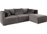 Ecksofa OTTO HOME "Nöre L-Form", grau, B:262cm H:74cm T:172cm, Samtoptik (100% Polyester);Struktur (100% Polypropylene);Webstoff (100% Polyester);Struktur fein (100% Polyester);Luxus-Microfaser Lederoptik (100% Polyester);Baumwoll-/Leinenmix (60% Baumwolle/40% Leinen), Sofas, Ecksofa, 3 Teile, in vielen Bezugsqualitäten und Farben. Modulteile s. "Nöre"