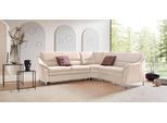 Ecksofa HOME AFFAIRE "Cardoso L-Form", beige (creme), B:260cm H:90cm T:230cm, Luxus-Microfaser ALTARA NUBUCK (100% Polyester);Luxus-Microfaser weich (90% Polyester, 10% Polyamid);Struktur (52%Polyester, 35% Acryl, 13%Cotton);Luxus-Microfaser Lederoptik (100% Polyester), Sofas, Ecksofa, mit Trapezecke für mehr Sitzkomfort, wahlweise auch mit Bettfunktion