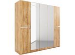 Kleiderschrank WIMEX "Anna", braun (plankeneichefarben), B:225cm H:210cm T:58cm, Schränke, Kleiderschrank