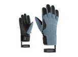 Skihandschuhe ZIENER "KALE-Z AS AW glove lady", Damen, Gr. 8,5, blau (iron sky cord), Materialmix, Handschuhe Skihandschuhe