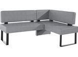 Eckbank OTTO HOME "Oliver mit Metallgestell, Küchenbank", grau (grau (fantasy 8202), schwarz), B:180cm H:89cm T:140cm, Holzwerkstoff, Massivholz, Polyester, Sitzbänke, Eckbank, verschiedene Bezüge Cord Esszimmerbank OTTOs Choice