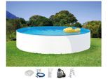 Rundpool CLEAR POOL "MIAMI", weiß, H:90cm Ø:300cm, Schwimmbecken, Rundpool, 6-tlg. in versch. Größen