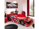 Autobett VIPACK "Racer, inkl. Stauraum vorne, mit Lattenrost, MDF lackiert", rot, B:78cm H:48cm L:175cm, Betten, Autobett, ein Highlight im Kinderzimmer