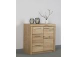 Kommode VOGL MÖBELFABRIK "Toronto", braun (wildeichefarben, wildeiche massiv), B:91cm H:87cm T:42cm, Holzwerkstoff, Massivholz, Sideboards, Kommode, Breite 91 cm