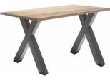 Schreibtisch MÄUSBACHER "Mio", grau (graphit, eichefarben), B:120cm H:75cm T:70cm, Tische, Schreibtisch