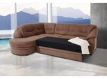 Ecksofa SIT & MORE "Savoni L-Form", braun, B:267cm H:90cm T:206cm, NaturLEDER (echtes Rindsleder) in Sitz und Rücken. Korpus in passendem Kunstleder SOFTLUX bezogen;Luxus-Microfaser (100% Polyester);Struktur ( 100% Polyester);Luxus-Microfaser ALTARA NUBUCK (100% Polyester), Sofas, Ecksofa, wahlweise mit Bettfunktion