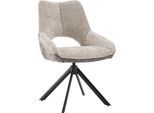 Drehstuhl HOME AFFAIRE "Canto", grau (taupe, schwarz, taupe), B:57cm T:50cm, Metall, Polyester, Stühle, Drehstuhl, tolle Optik