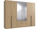 Drehtürenschrank WIMEX "Mugano", artisan, eiche nachbildung, griffe schwarz, B:270cm H:208cm T:58cm, Holzwerkstoff, Schränke, Drehtürenschrank, in vielen Breiten, 208 oder 236 cm hoch, Made in Germany