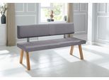 Bank OTTO HOME "Mobilar Rio", grau, B:140cm H:89cm T:53cm, Sitzbänke, Bank, mit Rückenlehne und aus Massivholz