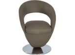 Drehstuhl K+W KOMFORT & WOHNEN "Wave", grün (kaktus 21, delfin 85, edelstahloptik), B:62cm H:86cm T:61cm, Stühle, Drehstuhl, Design-Drehstuhl, Drehteller in Metall edelstahloptik, Farbkombination