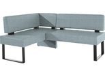 Eckbank OTTO HOME "Oliver mit Metallgestell, Küchenbank", blau (hellblau (fantasy 8214), schwarz), B:220cm H:89cm T:160cm, Holzwerkstoff, Massivholz, Polyester, Sitzbänke, Eckbank, verschiedene Bezüge Cord Esszimmerbank OTTOs Choice