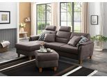Ecksofa HOME AFFAIRE "Palmera L-Form, B: 244 cm - OTTO. Verlässliche Qualität.", grau (anthrazit), B:244cm H:89cm T:163cm, 100% Polyester;Struktur (100% Polyester);Luxus-Microfaser in Lederoptik (100% Polyester), Sofas, Ecksofa, optional Bettfunktion & Bettkasten, Federkern