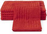 Gaestehandtuecher ROSS "CARRE", orange (hummer), B:30cm L:50cm, Frottier, Frottier, Handtücher, Gaestehandtuecher, 100% Baumwolle, Rippenstruktur, große Farbauswahl
