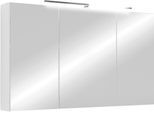 Spiegelschrank BYLIVING "Serie Spree, in vielen Breiten erhältlich", weiß, B:100cm H:60cm T:15cm, FSC-zertifizierter Holzwerkstoff, Schränke, Spiegelschrank, Soft-Close, LED Beleuchtung mit Schalter- und Steckdosenbox