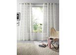 Gardine OTTO HOME "Sirii", weiß (beige), B:140cm H:245cm, Polyester, Polyester, Gardinen, Gardine, Halbtransparent, angenehme Haptik, mit Streifen, modern