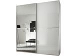 Schwebetürenschrank STAUD "Sinfonie Plus, edles Design in hochwertiger Qualität, Made in Germany", weiß (alpinweißglas), B:225cm H:222cm T:68cm, Holzwerkstoff, Schränke, Schwebetürenschrank, Glas und Spiegel-Frontkombination mit vier Ausstattungsvarianten