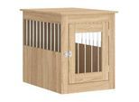 VidaXL Hundekäfig im Möbel-Stil eiche grau 75 cm, 55 cm, 65 cm