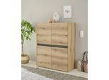 Highboard HOME AFFAIRE "City/Giron, moderner Schrank, Kommode, Stauraumschrank, Hochschrank", beige (eiche evoke), B:100cm H:120cm T:40cm, Sideboards, Highboard, zeitlos, modern, ausreichend Stauraum, vielseitig einsetzbar