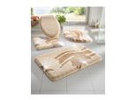 Badematte HAGEMANN Gr. 6, beige, WC-Deckelbezug (47cm x 50cm), 1 Stk., Badematten, Badematte