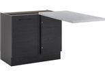 Eckunterschrank BASIC BY BALCULINA "Yorki", schwarz, B:111cm H:91cm T:60cm, Schränke, Eckunterschrank, Stellmaß B/T/H 45/60/90 cm