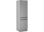 Kühlumbauschrank BASIC BY BALCULINA "Denver, Küchenschrank BxHxT 60 x 211 x 57", grau (grau matt, grau matt, lanzelot eiche), B:60cm H:211cm T:57cm, Holzwerkstoff, Schränke, Kühlumbauschrank, Breite 60cm, in grau matt/lancelot eiche