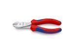 KNIPEX 74 05 160 Kraft-Seitenschneider mit Mehrkomponenten-Hüllen verchromt 160 mm)