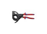 Knipex 95 31 280 Kabelschneider mit Ratschenprinzip und Öffnungsfeder L280mm)
