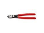 KNIPEX 74 01 250 Kraft-Seitenschneider mit Kunststoff überzogen schwarz atramentiert 250 mm)