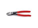 KNIPEX 74 21 200 Kraft-Seitenschneider mit Kunststoff überzogen schwarz atramentiert 200 mm)