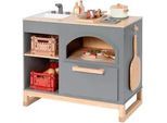 Spielküche MUSTERKIND "Taxus, dunkelgrau/natur", grau (dunkelgrau, natur), Spielküchen, KinderB:70cm H:62cm T:39cm, Holz, FSC - schützt Wald, B:70cm H:62cm T:39cm