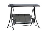 Outsunny Hollywoodschaukel Metall, Polyester