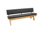 DEGAMO Auflagenset ARIZONA für Bank 4-sitzer 195cm, anthrazit, 2-teilig