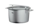 Kochtopf FISSLER "Phi Collection", silber (silberfarben), B:27,5cm H:19cm L:35cm Ø:24cm, Töpfe, Kochtopf, cookstar Allherdboden; Edelstahl 18/10; Made in Germany