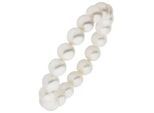 Armband JOBO "Muschelkern-Perlen 10 mm", weiß, Armbänder, Damen, 17cm, Perlen, Armband, weiß 17 cm