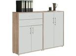 Aktenschrank Office Edition Sw Set 12 Weiß/Eichefarben