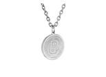 Kette mit Anhänger BOSS "DOUBLE B COIN", silber (edelstahlfarben), Halsketten, Damen, Edelstahl, L: 70 B: 2mm, B:2mm