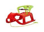 Schlitten JAMARA "Snow Play Schlitten Snow-Star 90 cm, mit Rückenlehne", rot, Schlitten, KinderB:46cm H:29cm L:90cm, Kunststoff, Made in Europe, B:46cm H:29cm L:90cm
