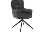 Esszimmerstuhl HOME AFFAIRE "Sant Tropez", grau (anthrazit, schwarz, anthrazit), B:60cm H:92cm T:67cm, Stühle, Esszimmerstuhl