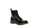 Schnürboots DR. MARTENS "1460 Y Black Patent Lamper", Mädchen, Gr. 37, schwarz, Lackleder, Schuhe Schnürboots, Kinder Stiefel, Boots mit logobedruckter Anziehlasche