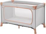 Baby-Reisebett HAUCK "Dream N Play Plus, Dusty Cork", Baby, Gr. Liegefläche B/L: 60cm x 120cm, kein Härtegrad, blau (dusty cork), Kunststoff, Metall, Polyester, Babybetten Baby-Reisebett, Vorderausstieg