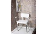 Dusch- und Badhocker BISCHOF "Splash Comfort Xtra", weiß (weiß, silberfarben), B:51cm, Duschhocker, Dusch- und Badhocker, höhenverstellbar, Topseller