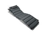 Gartenliege VCM "2x Auflage Sonnenliege Kopfkissen in Anthrazit", grau (schwarz), Obermaterial: 100% Textilmaterial TEXMAT., Gartenliegen, Gartenliege