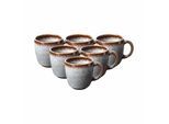 Tasse "Kaffeetassen Lave 190 ml 6er Set", beige, Steingut, LIKE. BY VILLEROY & BOCH, Trinkgefäße, Tasse